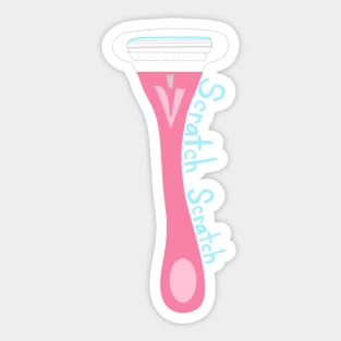 Pink Hair Razor Sticker